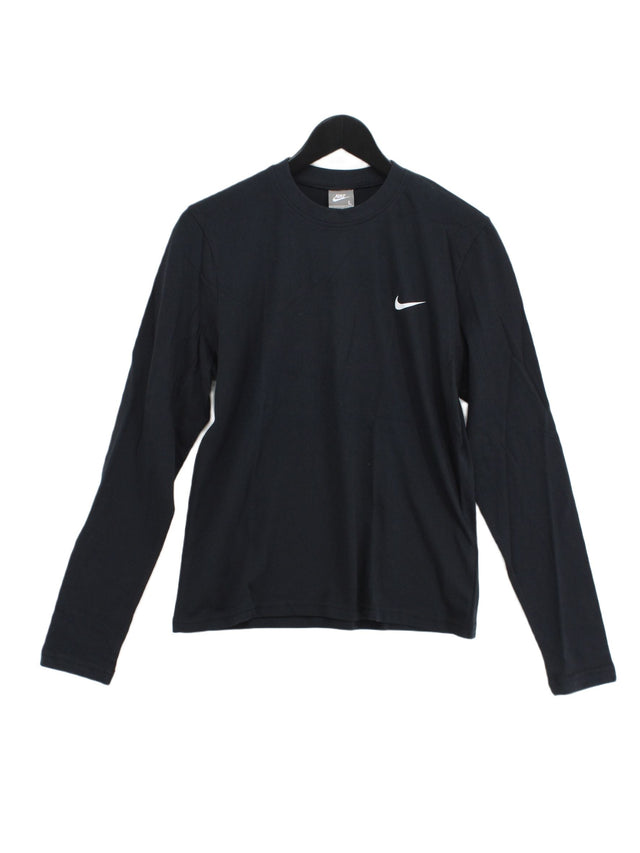 Nike Women's T-Shirt UK 14 Black 100% Cotton