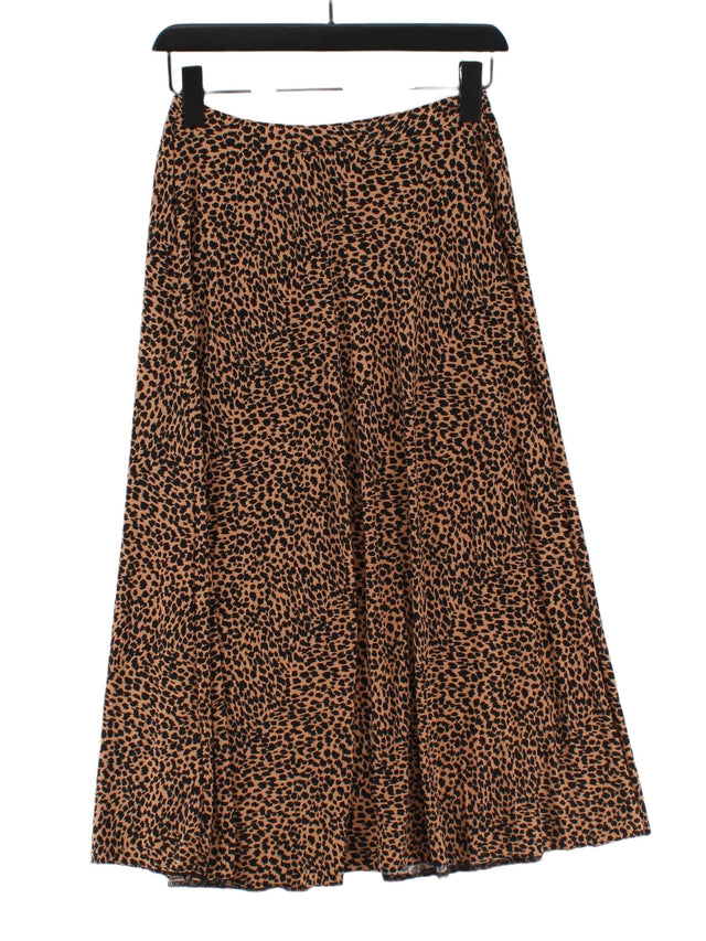 Oasis Women's Midi Skirt S Tan Polyester with Elastane