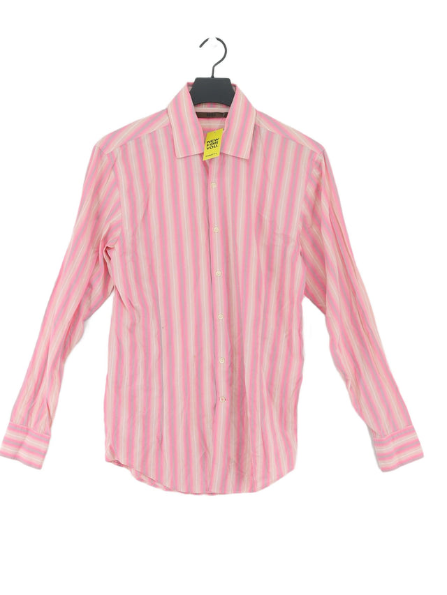 Reiss Men's Shirt S Pink 100% Cotton