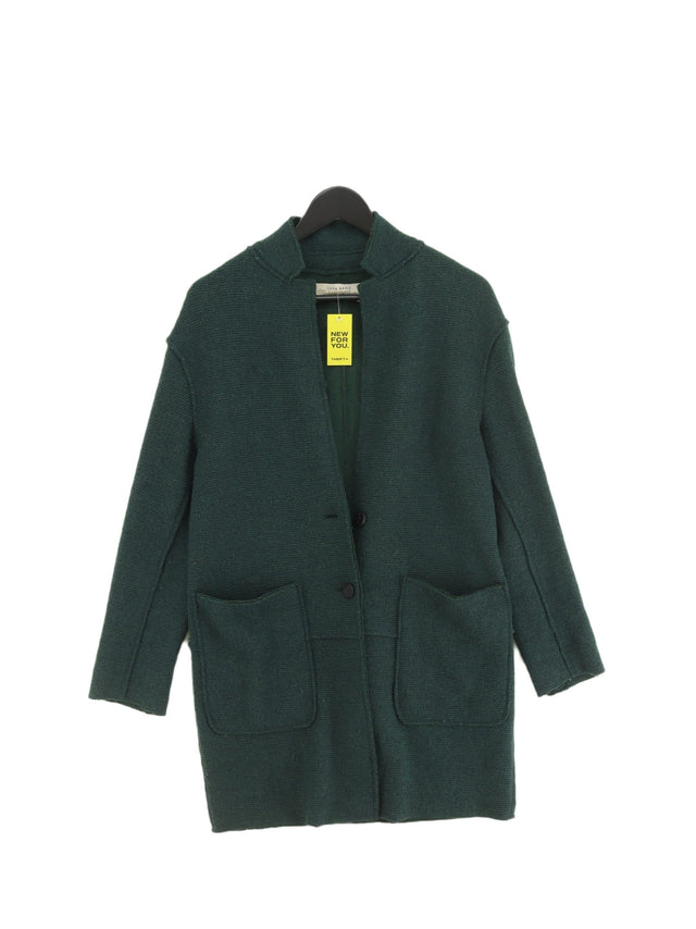 Zara Basic Women's Coat XS Green 100% Other