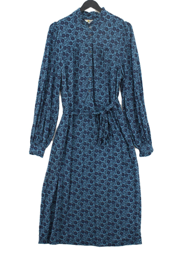 Boden Women's Maxi Dress UK 16 Blue Cotton with Lyocell Modal