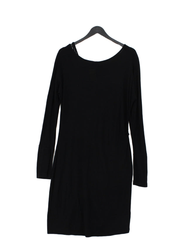 Olsen Women's Midi Dress UK 12 Black Wool with Viscose