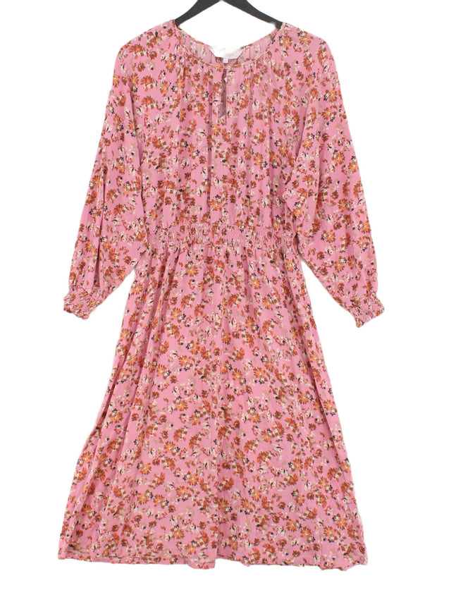 Part Two Women's Midi Dress UK 12 Pink 100% Viscose