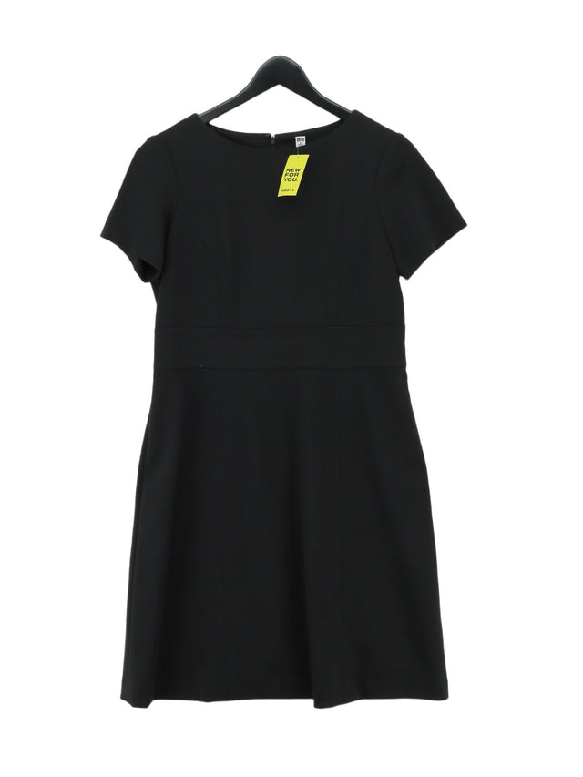 Uniqlo Women's Midi Dress M Black Polyester with Rayon, Spandex
