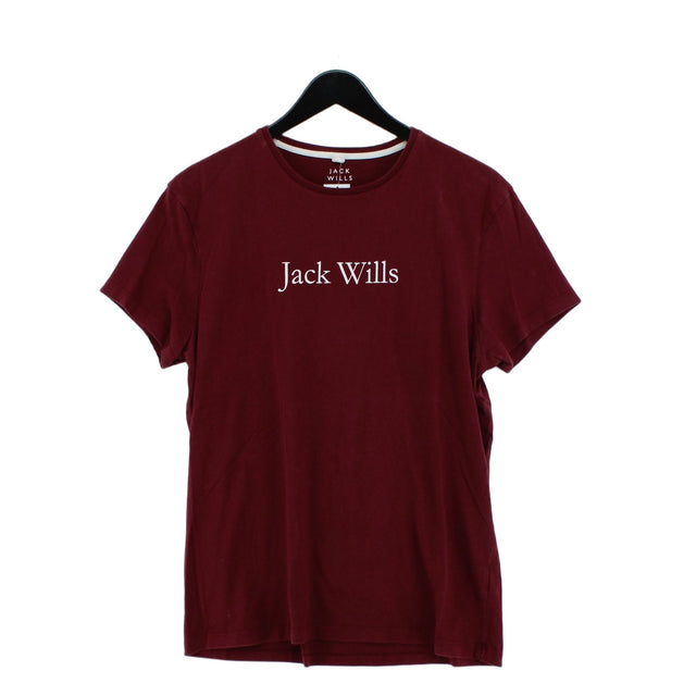 Jack Wills Men's T-Shirt M Purple 100% Cotton