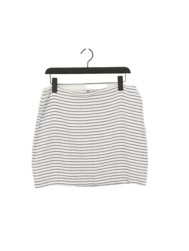 Gap Women's Mini Skirt UK 14 White 100% Cotton