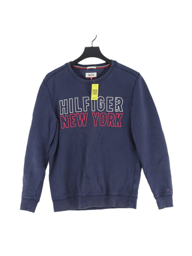 Tommy Hilfiger Men's Jumper S Blue 100% Cotton