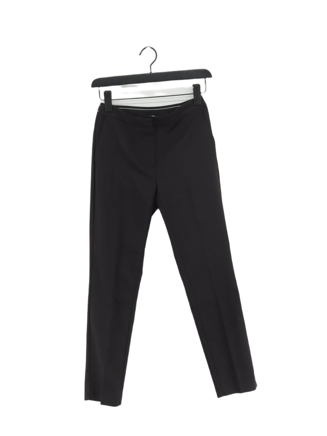 Zara Women's Trousers S Black Cotton with Elastane, Polyester