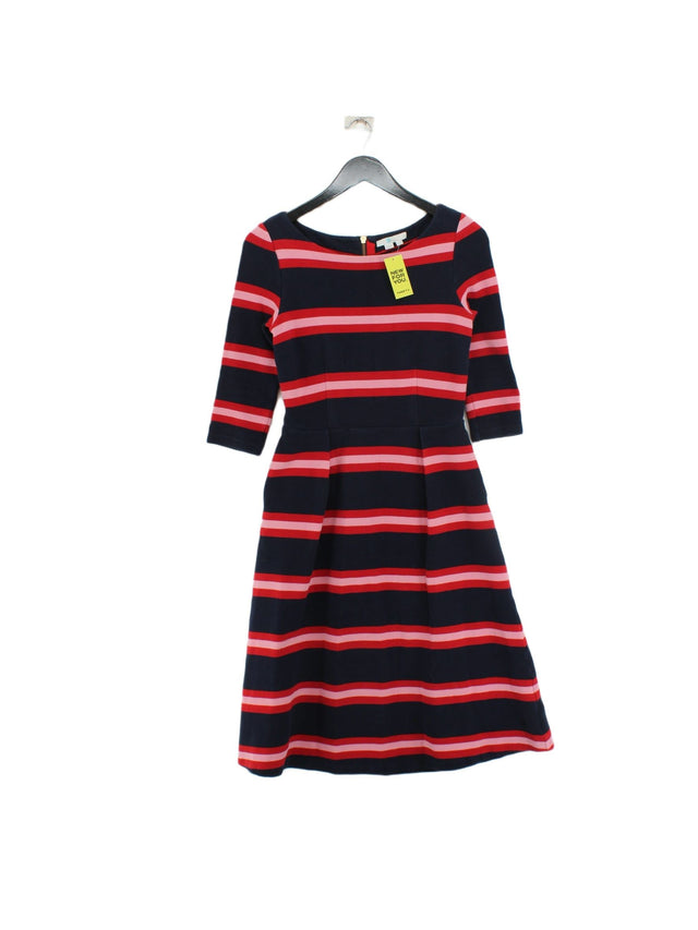 Boden Women's Midi Dress UK 10 Red Cotton with Elastane, Polyester