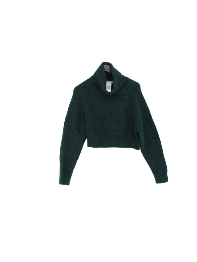 Zara Women's Jumper S Green Polyester with Acrylic, Elastane, Other, Wool