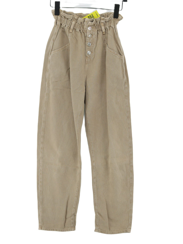 MNG Women's Trousers S Cream 100% Cotton