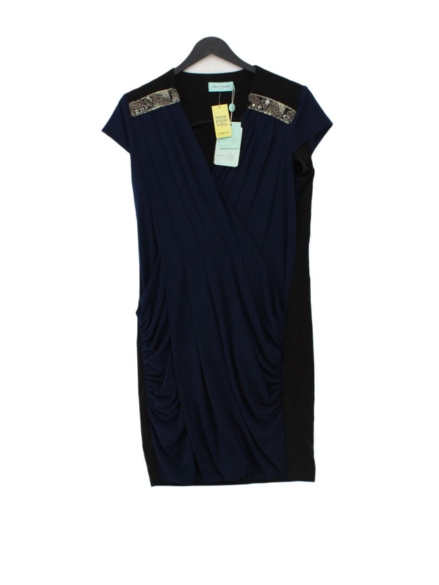 Almost Famous Women's Midi Dress UK 14 Blue Rayon with Polyester