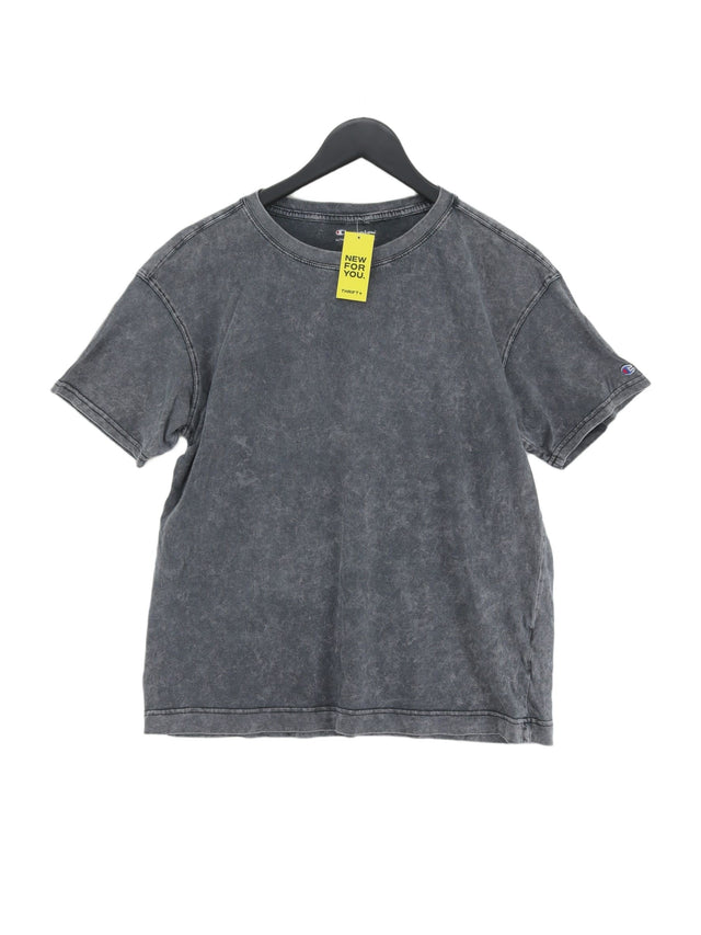 Champion Women's T-Shirt S Grey 100% Cotton