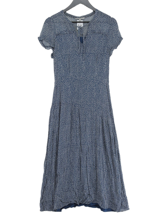 Oliver Bonas Women's Maxi Dress UK 8 Blue 100% Viscose