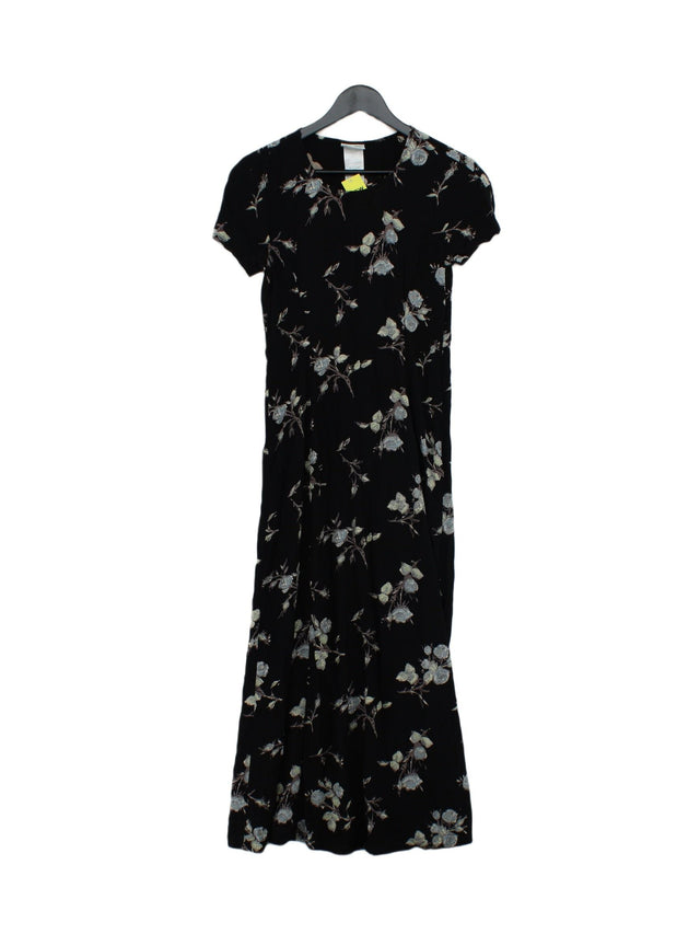 Laura Ashley Women's Maxi Dress UK 10 Black 100% Viscose
