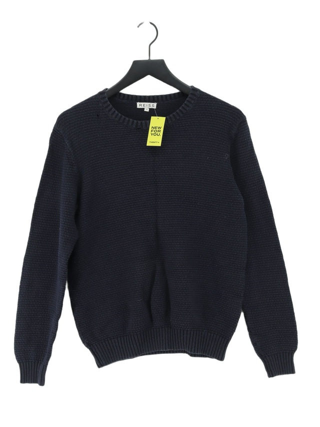 Reiss Men's Jumper M Blue 100% Cotton