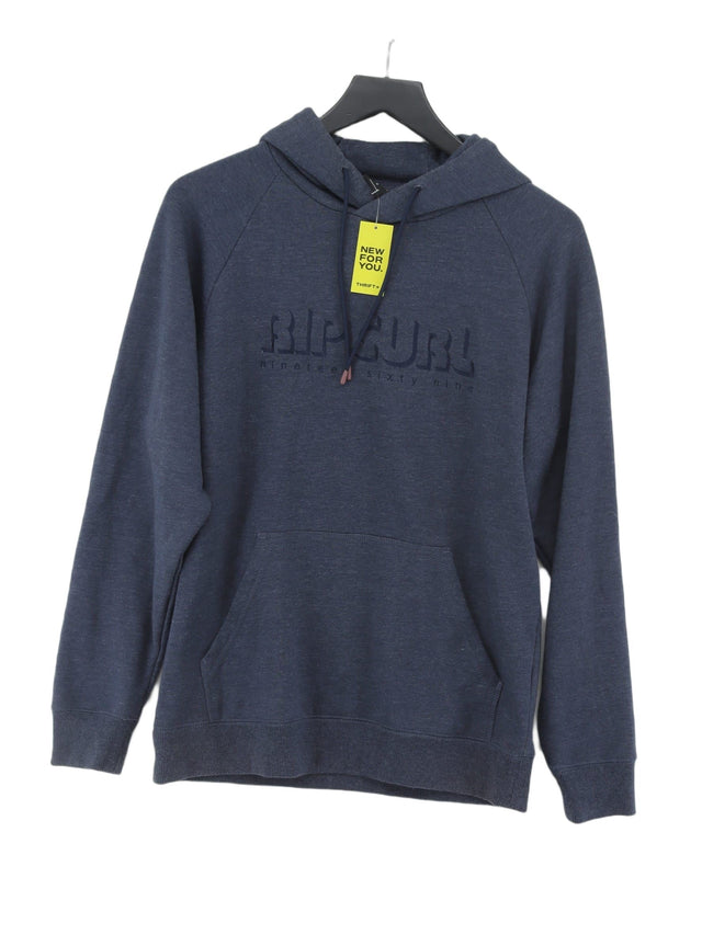 Rip Curl Men's Hoodie S Blue Cotton with Polyester