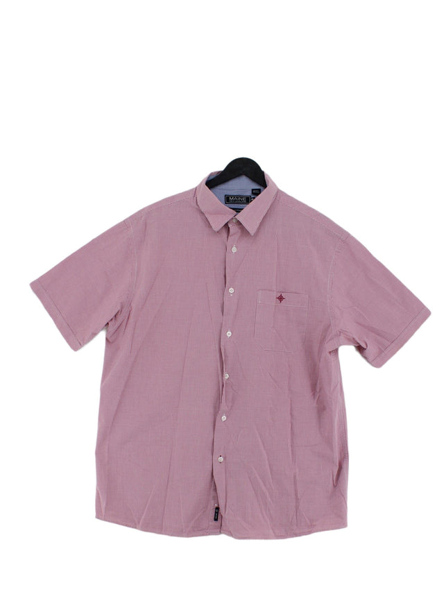 Maine Men's Shirt XL Pink 100% Cotton