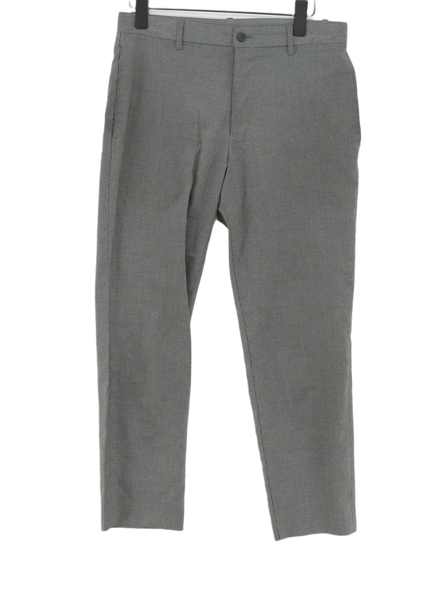 Uniqlo Women's Suit Trousers S Grey 100% Cotton