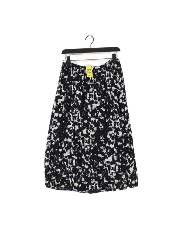 Uniqlo Women's Midi Skirt L Black Viscose with Polyester