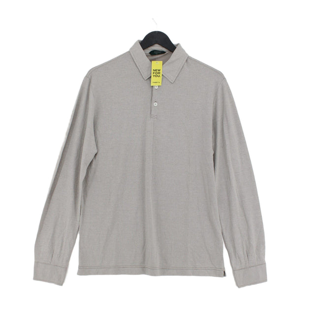 Zanone Men's Shirt M Grey 100% Cotton