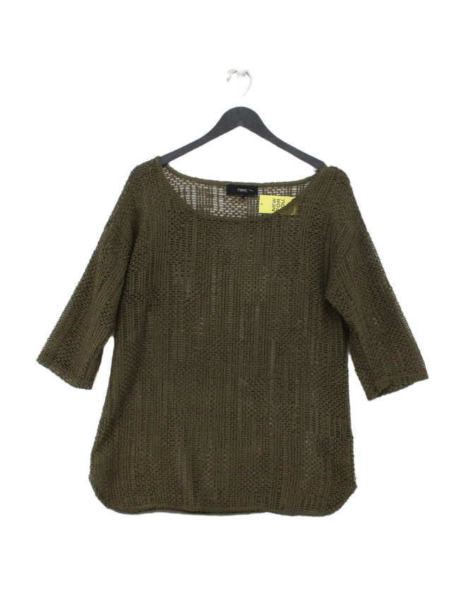 Next Women's T-Shirt UK 12 Green 100% Polyester