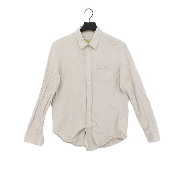 Arket Men's Shirt Chest: 48 in Tan 100% Cotton