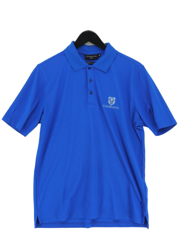 Glenmuir Men's Polo M Blue 100% Polyester