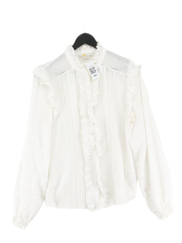 Boden Women's Shirt UK 14 White 100% Cotton