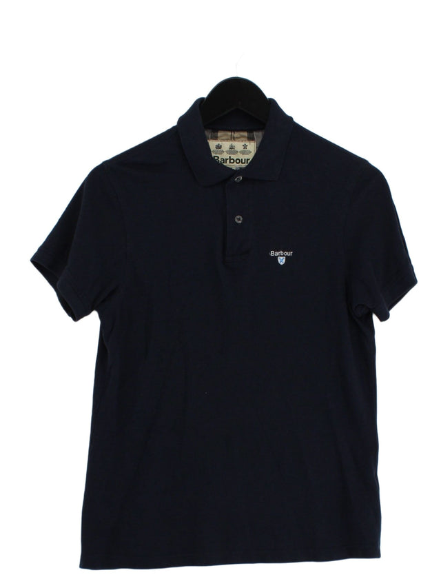 Barbour Men's Polo S Blue Cotton with Lyocell Modal