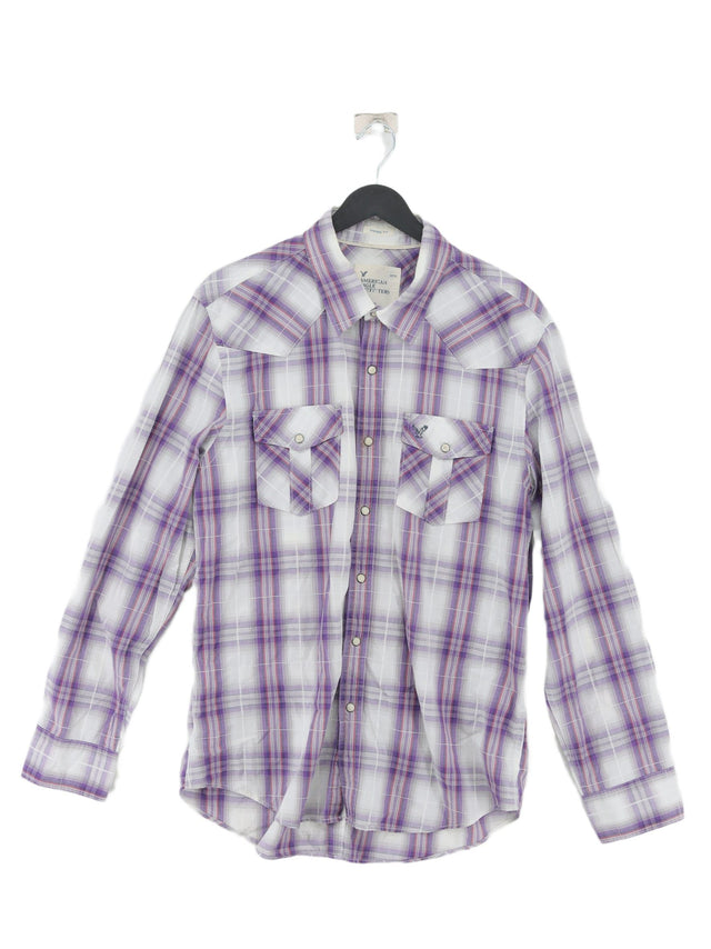 American Eagle Outfitters Men's Shirt L Purple 100% Cotton