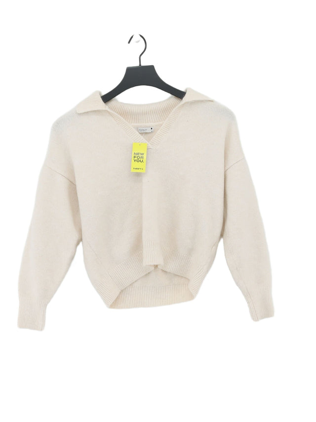 Reserved Women's Jumper M Cream Acrylic with Elastane, Polyester