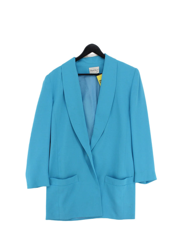 Frank Usher Women's Blazer UK 16 Blue 100% Polyester