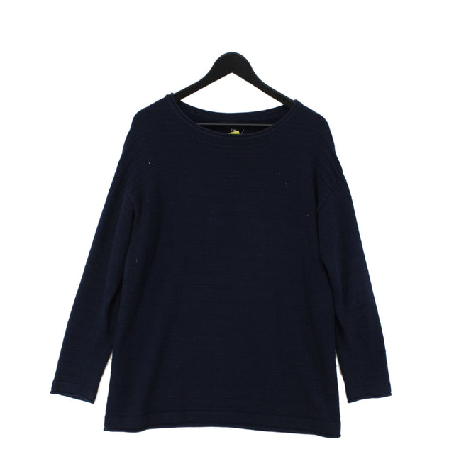 Crew Clothing Women's Jumper UK 16 Blue Cotton with Acrylic