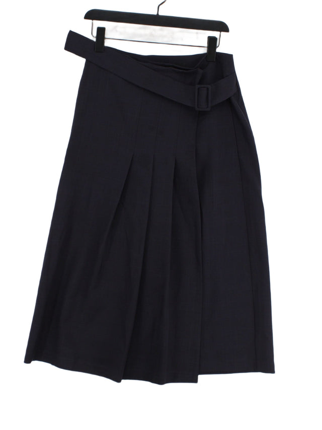 Next Women's Midi Skirt UK 10 Blue 100% Polyester