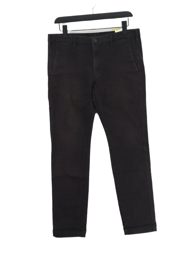 Uniqlo Men's Trousers W 33 in; L 34 in Black Cotton with Elastane