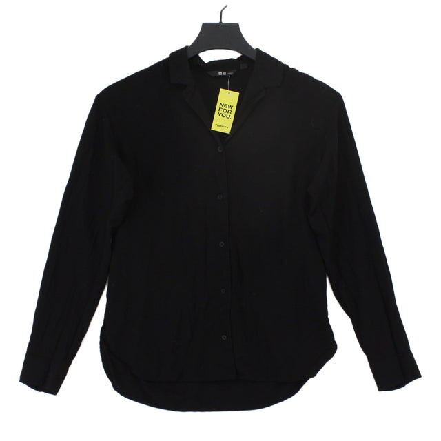 Uniqlo Women's Shirt XS Black Rayon with Polyester
