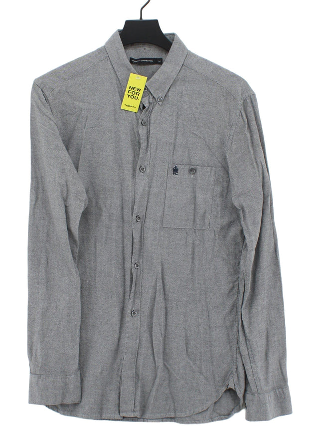 French Connection Men's Shirt M Grey 100% Cotton