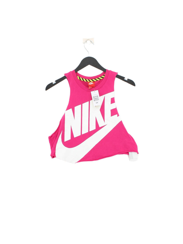 Nike Women's T-Shirt S Pink 100% Cotton