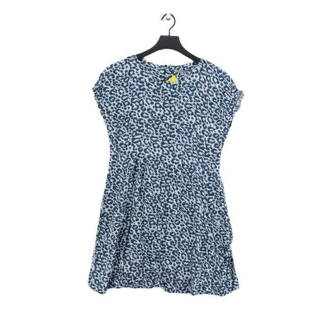 Oliver Bonas Women's Midi Dress UK 10 Blue 100% Viscose