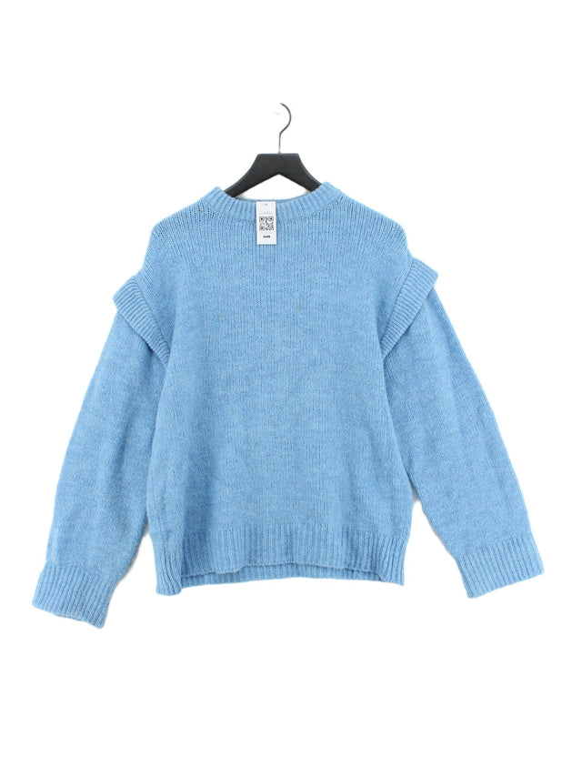 Forever Unique Women's Jumper Blue Acrylic with Other, Polyester