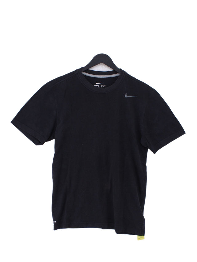 Nike Men's T-Shirt S Black Cotton with Polyester