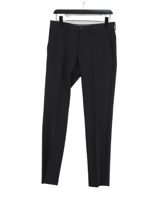 Stile Benetton Women's Suit Trousers UK 16 Black Polyester with Elastane