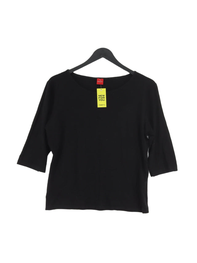 Olsen Women's T-Shirt UK 16 Black Viscose with Elastane