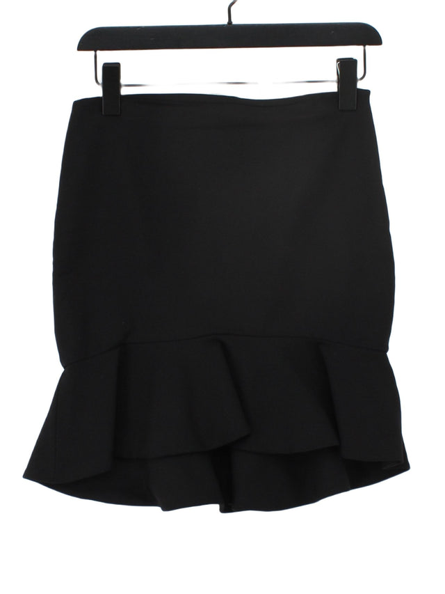Zara Women's Mini Skirt XS Black Cotton with Elastane, Polyester