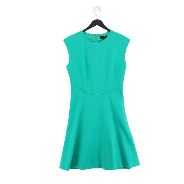 Ted Baker Women's Midi Dress S Green Viscose with Elastane, Polyamide, Polyester