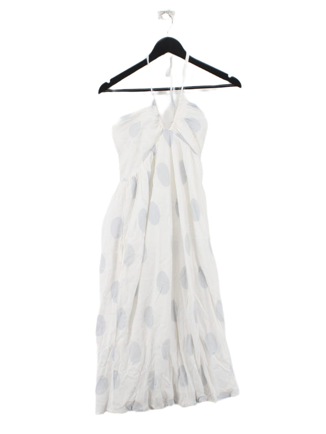 Nicole Farhi Women's Midi Dress UK 8 White 100% Cotton