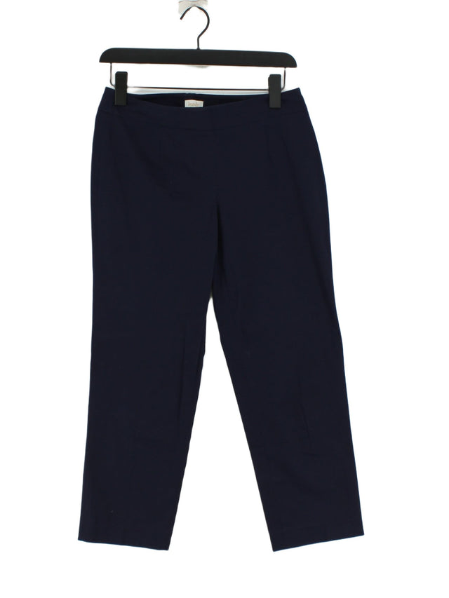 Laundry By Shelli Segal Women's Suit Trousers UK 4 Blue Cotton with Spandex