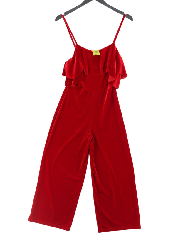Pins And Needles Women's Playsuit XS Red Polyester with Elastane