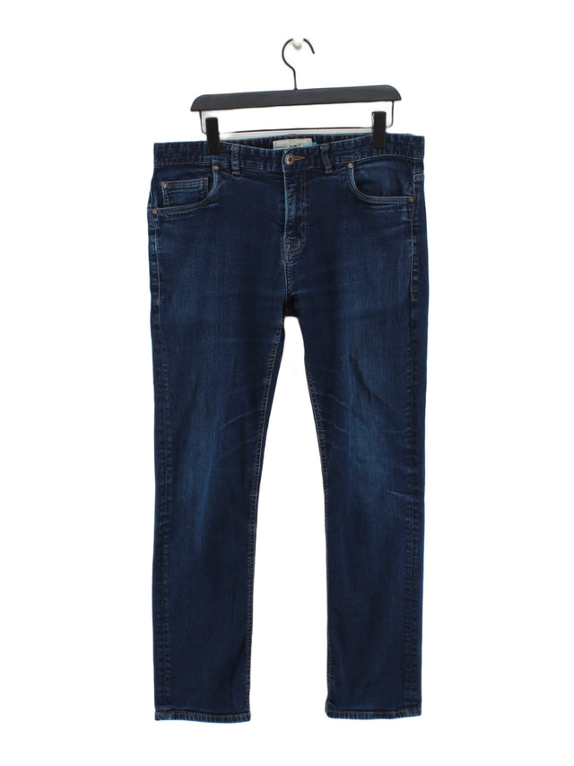 Next Men's Jeans W 38 in Blue Cotton with Elastane